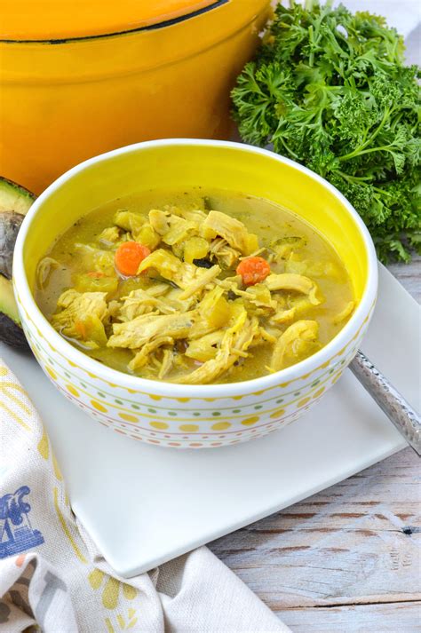 Turmeric Chicken No Noodle Soup - Clean Eating Veggie Girl