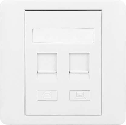 ANDTRONICS Combo Set - RJ45 CAT6E Lan I/O Network Keystone Jack + Gang ...