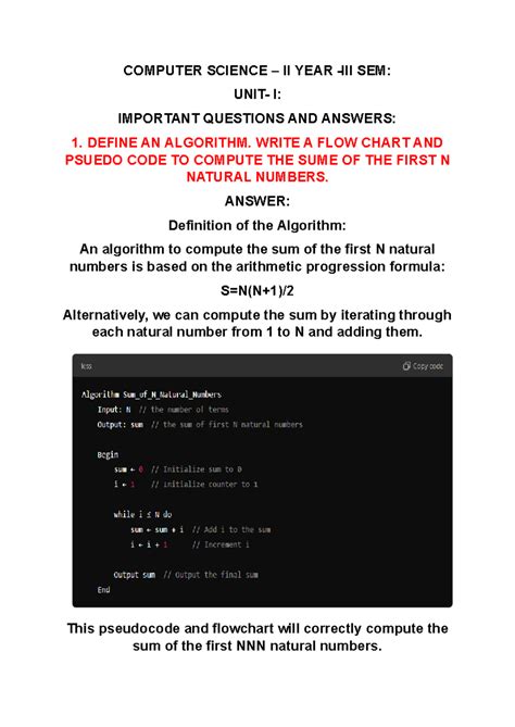 CS - II YEAR -III SEM - NOTES - COMPUTER SCIENCE – II YEAR -III SEM ...