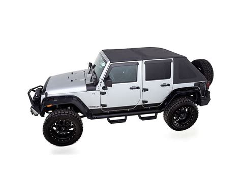 Rampage by RealTruck TrailView Fastback Soft Top | Sail Cloth, Black Diamond Color | 139935 ...