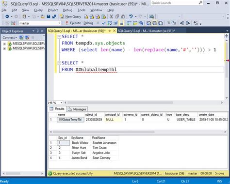 Image result for SQL Temp Table