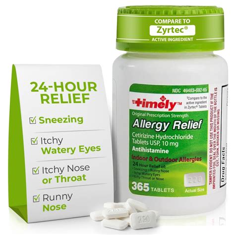 Cetirizine Allergy Relief - 365 Tablets