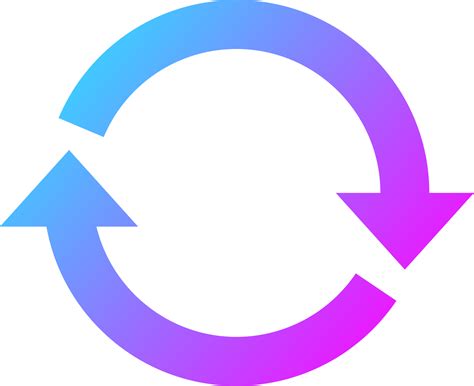 Sync icon in gradient colors. Server signs illustration. 17784771 PNG