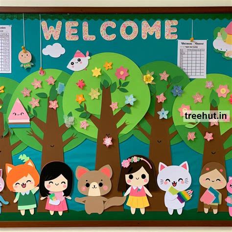 Tree Bulletin Board Ideas, Door Decor, Hallway Display and Classroom ...