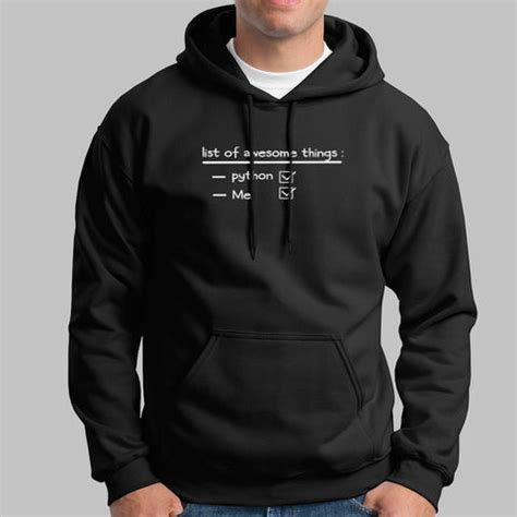 Awesome Things- Python & Me - Programming Hoodie India for Men – TEEZ.in