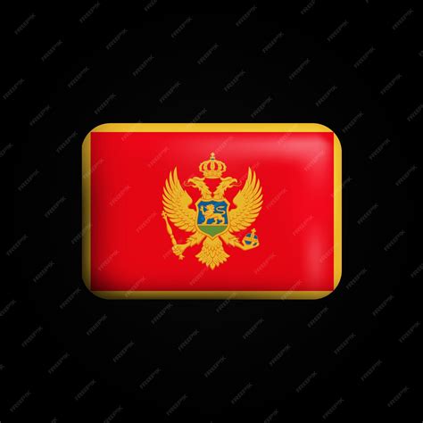 Premium Vector | Montenegro Flag 3D Icon National Flag of Montenegro