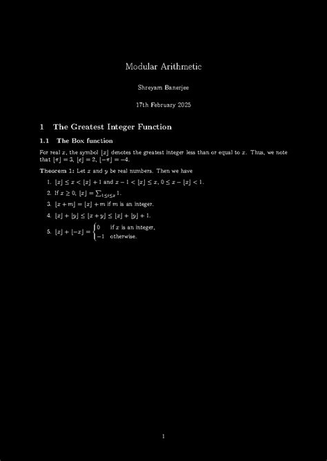 Modular Arithmetic Practice Problem Set for Math 101 - Studocu