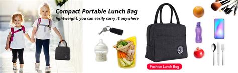 MAPPERZ Thick Thermal Insulated Lunch Bag Box Container for Office ...