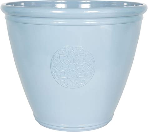 Plant Avenue Large Blue Flower Pot : Amazon.de: Garden