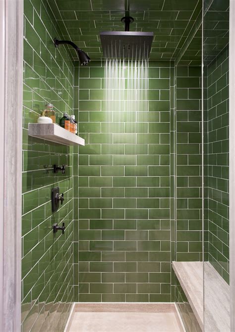Awesome Small Bathroom Green Wall Tile Ideas