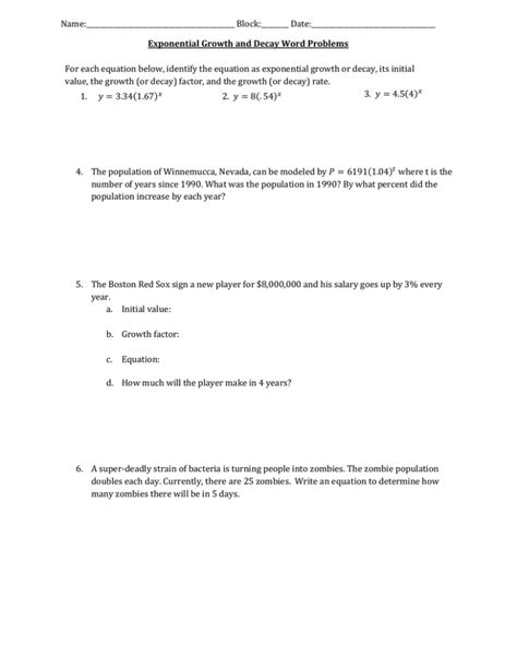 Image result for Exponential Decay Example Money with a Word Problems