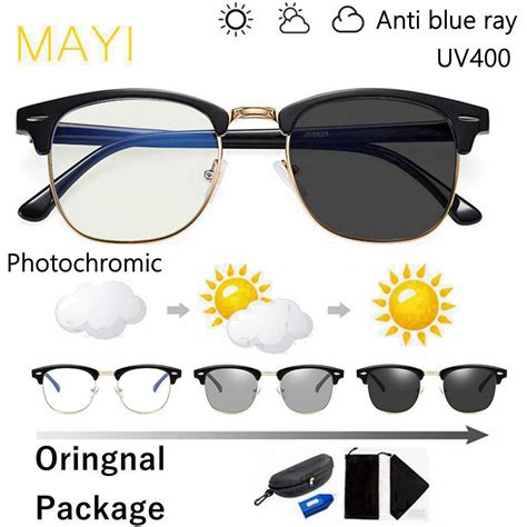 New Anti-Blue Ray Photochromic Eyeglasses Anti Radiation Computer Glasses for Men and Women ...