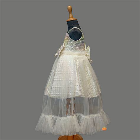 Buy Cream Off-Shoulder Girls Frock – Mumkins