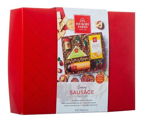 Hickory Farms Savory Sausage and Cheese Sampler Gift Set - 1.07 lbs ...