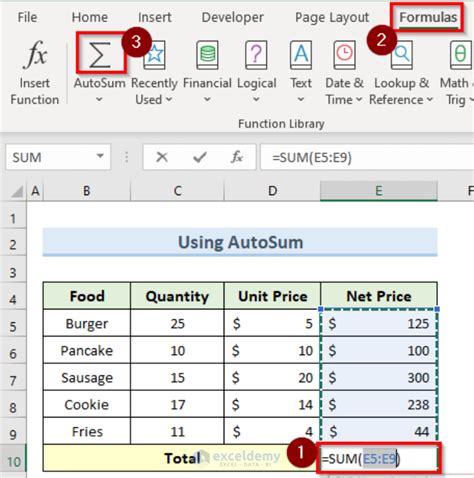 Image result for Excel SUM Function Examples