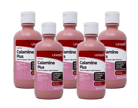 LEADER Calamine Plus Anti-Itch Lotion, Skin Protectant Lotion for Fast-Acting Itch Relief ...