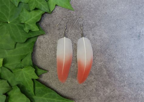 Buy Flamingo Feathers Earrings, Real Natural Flamingo Feathers, Cruelty ...