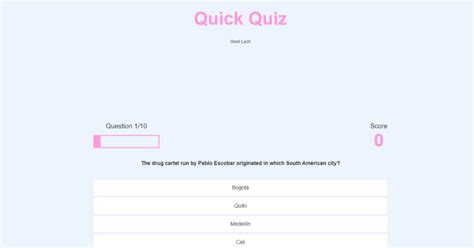 Quiz with HTML CSS and JavaScript 的图像结果