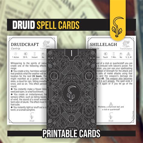 Dnd 5E Druid Spell Cards at Emily Marsh blog