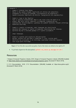 Code Caesar Python 的图像结果