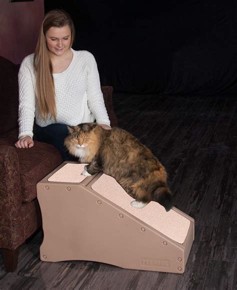 Buy Pet Gear StRamp Pet Stair Ramp Combo for Cats and Dogs, Tan, 28l x ...