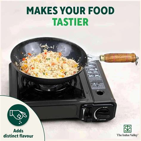 Buy Iron Chinese Wok with Wooden Handle Online at Best Price in India ...