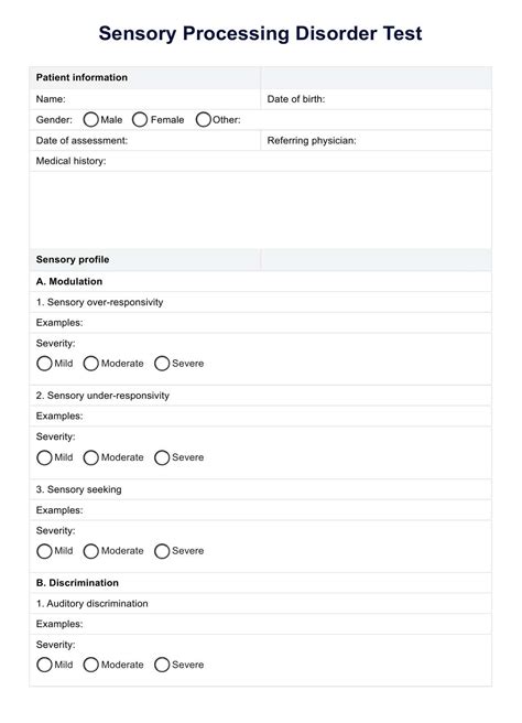 Sensory Processing Disorder Test