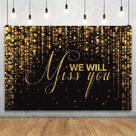 Buy YongFoto Happy Retirement Backdrop 7x5ft We Will Miss You Black ...