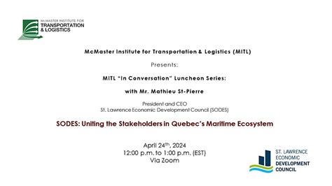 SODES: Uniting the Stakeholders in Quebec’s Maritime Ecosystem on ...