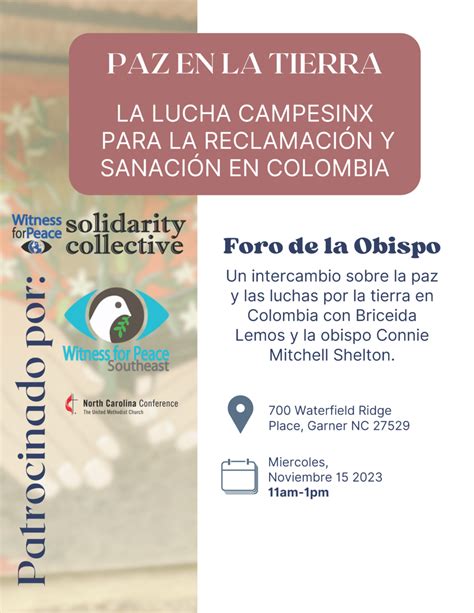 Bishop’s Forum: “Peace on the Land: The Campesinx Struggle for ...