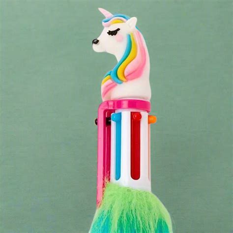 Unicorn Fur Ballpoint Color Pen For Kids-Set of 2 – Kids Bestie