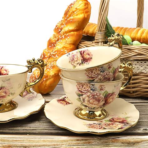 Fanquare 15-Piece Floral Vintage China Tea Set for Weddings India | Ubuy