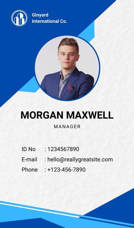 Image result for ID Card Examples