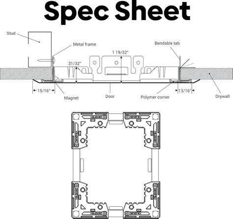 Best Access Doors Best 10.5” x 12” Magnetic Wall Access Panel with ...