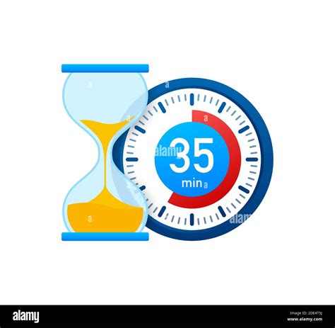 The 35 minutes, stopwatch vector icon. Stopwatch icon in flat style ...