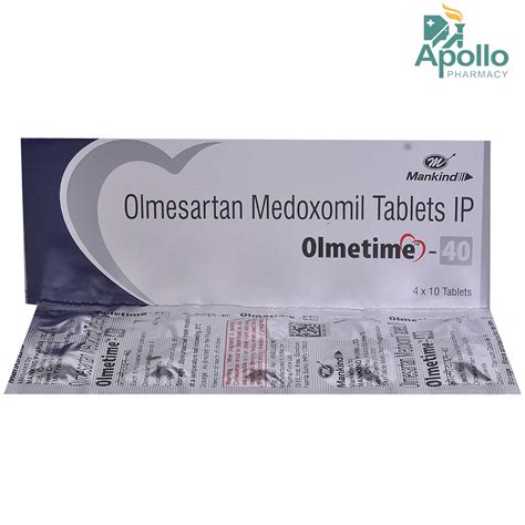 Olmetime 40 Tablet 10's Price, Uses, Side Effects, Composition - Apollo ...