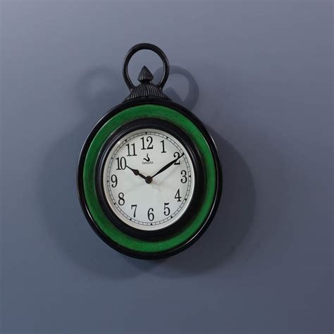 Buy Fanusta Green Antique Wooden Wall Clock Online at Low Prices in ...