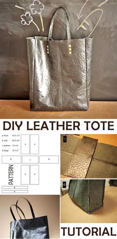Image result for Canvas Leather Tote Pattern Tutorial