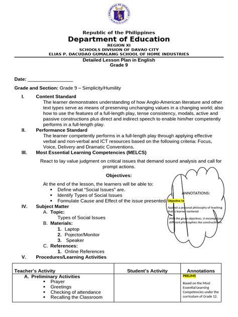 Image result for Cot Lesson Plan in Multi Grade 12