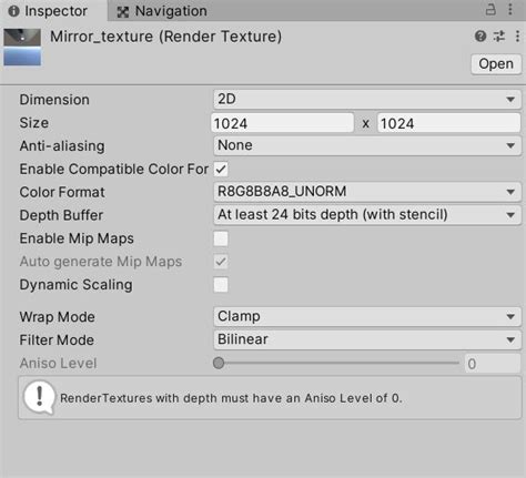 Unity Mirror Camera 的图像结果