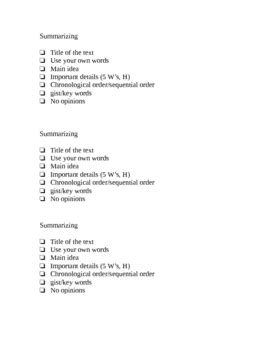 Image result for Summarizing Tips