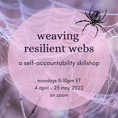 weaving resilient webs: a self-accountability skillshop, March 19 to ...