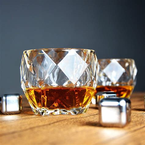 NVRA Italian Premium 320 ML Whiskey Glasses Set of 2 | Clear Big Whisky ...