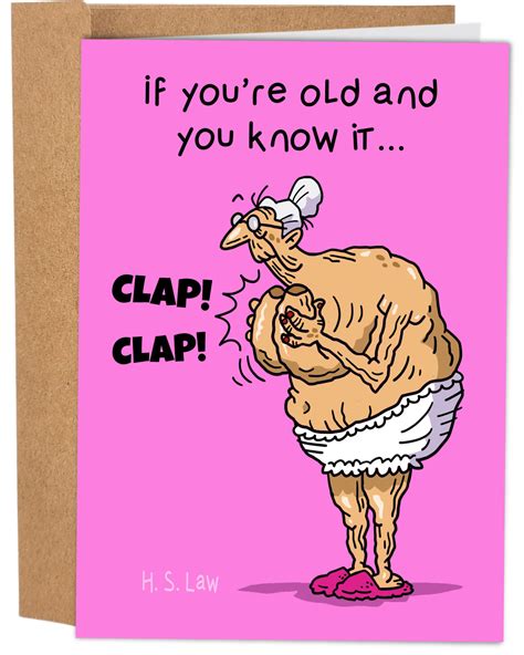 Funniest Old Lady Birthday Cards Funny Old Age Birthday Card: You're