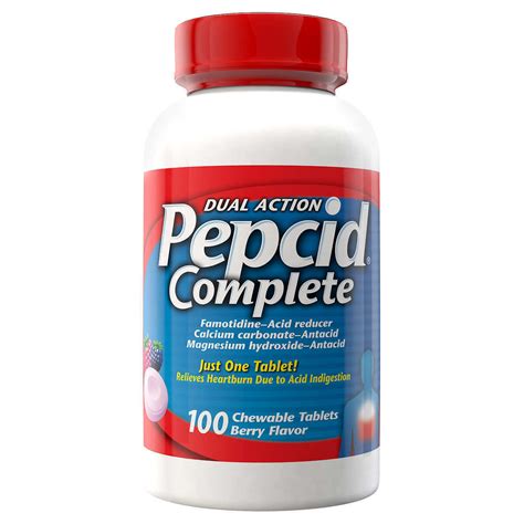 Buy PEPCID COMPLETE 100 ct chewable BERRY flavor antacid DUAL ACTION ...