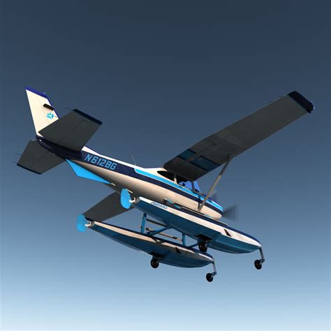 3D model Cessna 182 Skylane on Floats Rigged | 3D Molier International