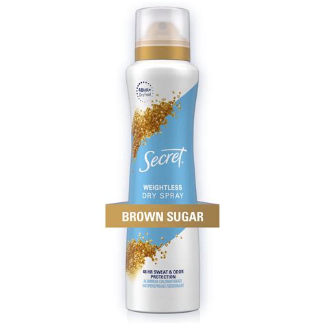 Secret Dry Spray Antiperspirant Deodorant for Women, Brown Sugar, 4.1oz ...