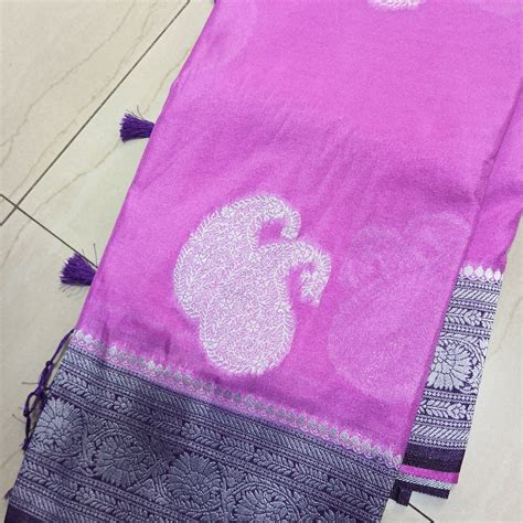 Semi Georgette Dual Mango With Silver Zari Weaving^ – Nidharshana Sarees