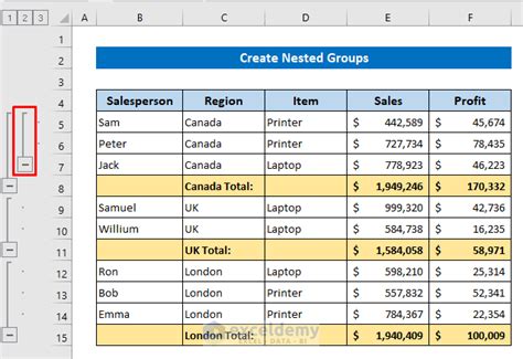 Image result for Excel Grouping