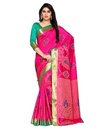MIMOSA By Kupinda Women's Art Silk Saree Kanchipuram Style : 4143-2153 ...